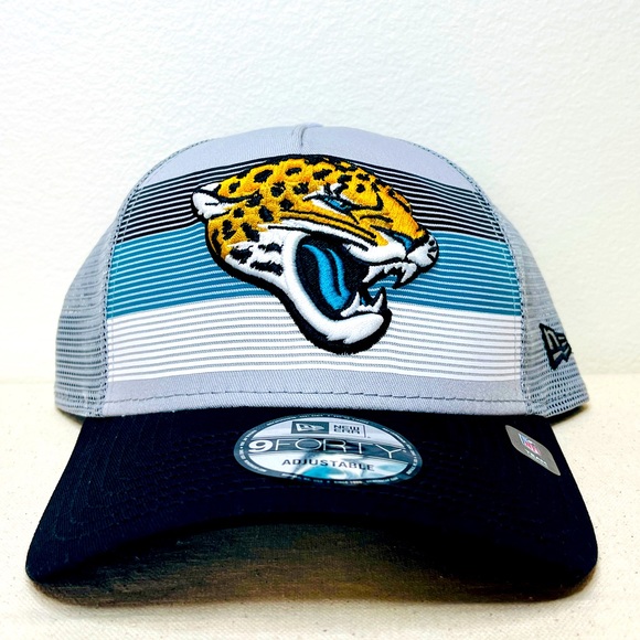 New Era NFL Jacksonville Jaguars Gray/Black 9FORTY Adjustable SnapBack Hat NWT - Picture 2 of 6